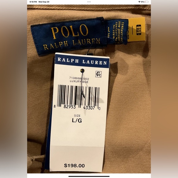 POLO Ralph Lauren Men’s Twill Utility Overshirt Chore Jacket Tan Beige NWT - Picture 11 of 11